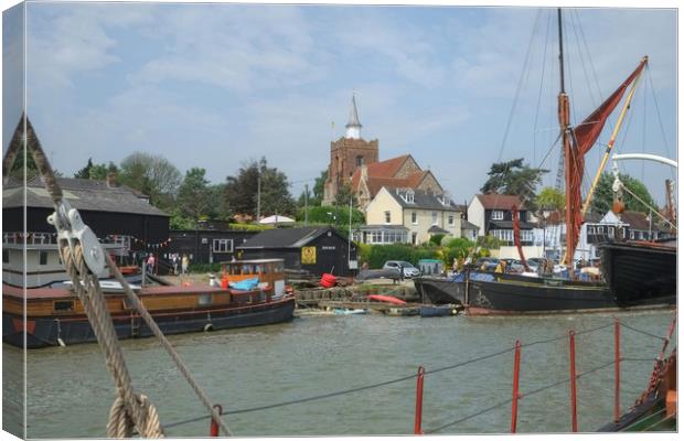 Maldon Though the Rigging Canvas Print by Diana Mower