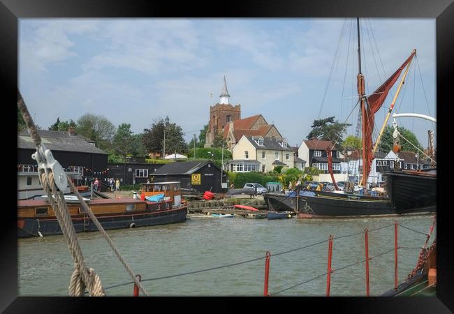 Maldon Though the Rigging Framed Print by Diana Mower