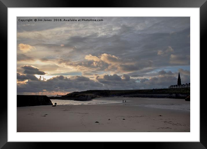 Daybreak at Cullercoats Bay (2) Framed Mounted Print by Jim Jones