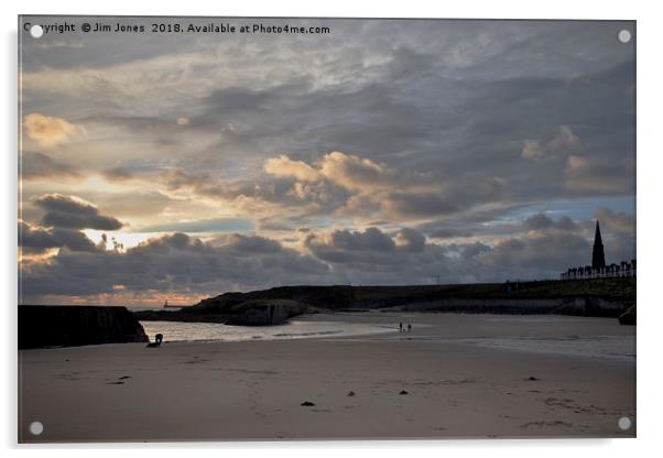 Daybreak at Cullercoats Bay (2) Acrylic by Jim Jones