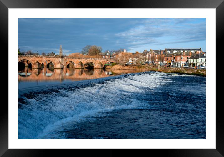 Dumfries weir Framed Mounted Print by Paul Collis