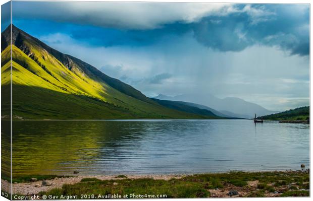 Loch Etive - Calm before the storm Canvas Print by Gav Argent