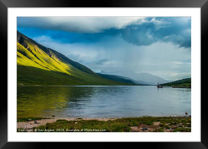 Loch Etive - Calm before the storm Framed Mounted Print by Gav Argent