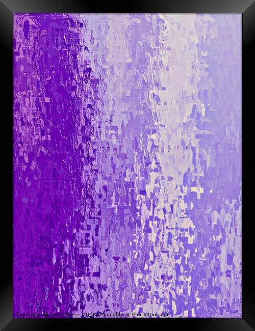 Abstract Purple Waterfall Framed Print by John Chase