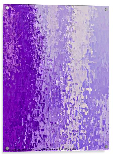Abstract Purple Waterfall Acrylic by John Chase