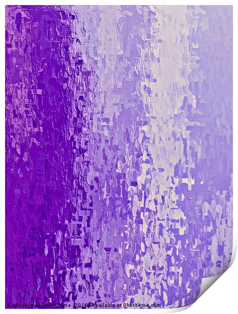 Abstract Purple Waterfall Print by John Chase