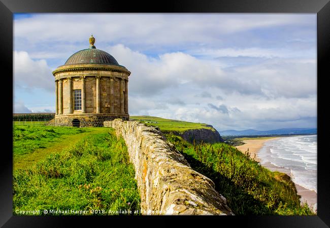 Mussenden Temple on the North Coast of Ireland  Framed Print by Michael Harper