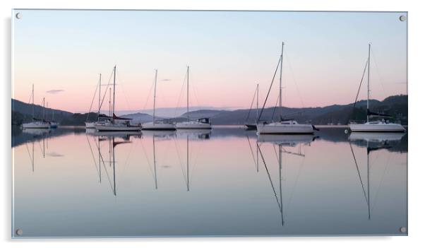 Windermere Dawn Acrylic by Mike Stephen