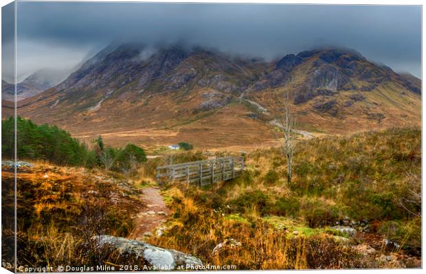 Buachaille Etive Mòr from the Devil's Staircase Canvas Print by Douglas Milne