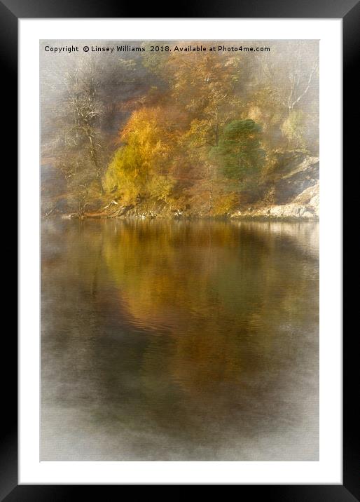 Autumn Reflections Framed Mounted Print by Linsey Williams