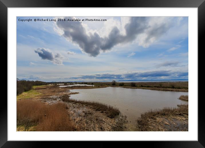 Wetland view looking towards Victoria Island Canad Framed Mounted Print by Richard Long