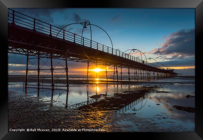 Southport Pier Framed Print by Rob Mcewen