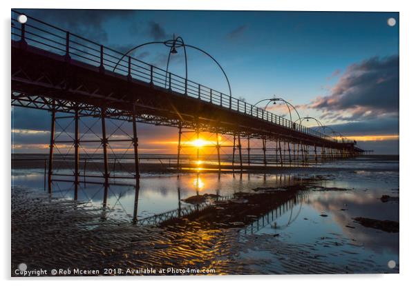 Southport Pier Acrylic by Rob Mcewen