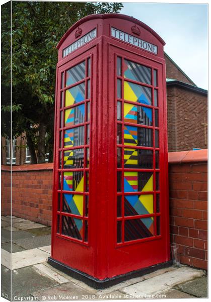 The OMD telephone box Canvas Print by Rob Mcewen