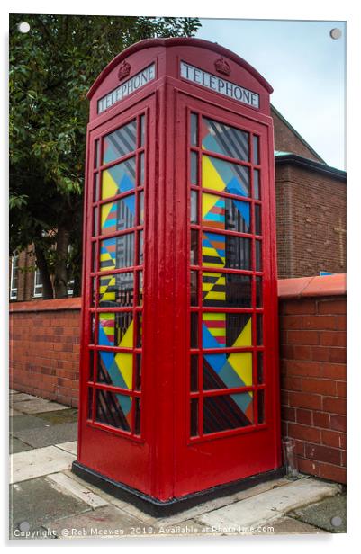 The OMD telephone box Acrylic by Rob Mcewen