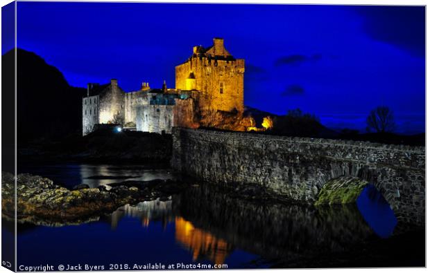 Evening at Eileen Donan Castle Canvas Print by Jack Byers