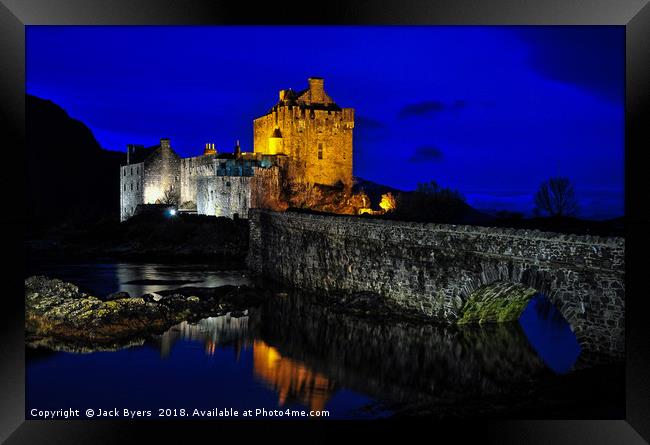 Evening at Eileen Donan Castle Framed Print by Jack Byers