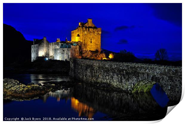 Evening at Eileen Donan Castle Print by Jack Byers