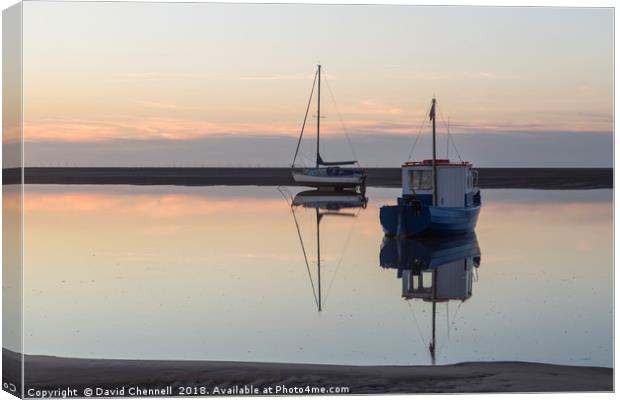 Meols Tidal Reflection  Canvas Print by David Chennell