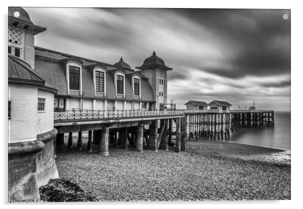 Moody Penarth Pier 2 Acrylic by Steve Purnell