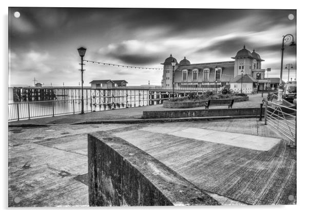 Moody Penarth Pier 3 Acrylic by Steve Purnell