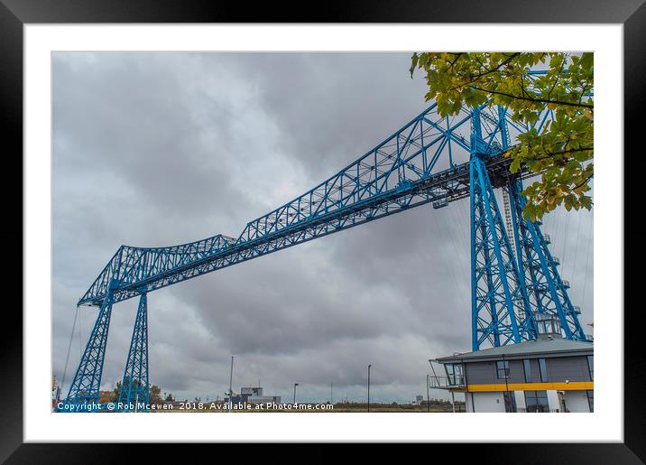 The Tees transporter bridge Framed Mounted Print by Rob Mcewen
