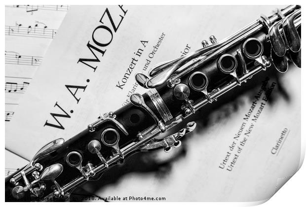 Clarinet Print by Gregg Simpson