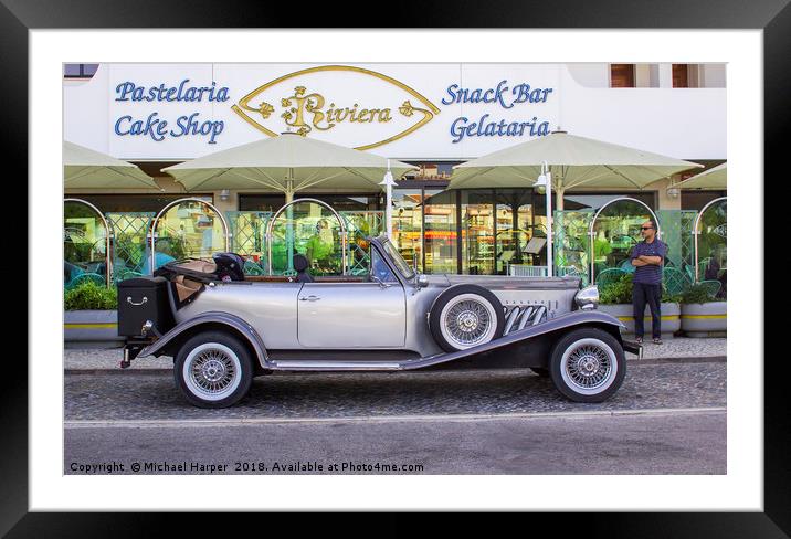 A beautiful silver grey Beauford Limousine  Framed Mounted Print by Michael Harper