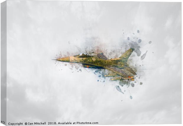 F16 Fighting Falcon Canvas Print by Ian Mitchell