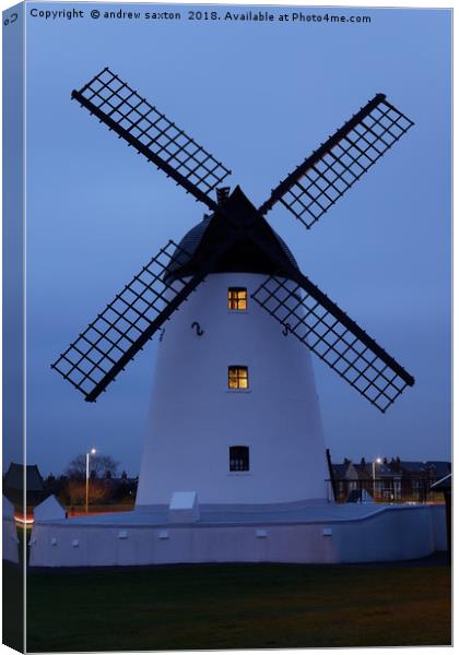 WINDY MILL Canvas Print by andrew saxton