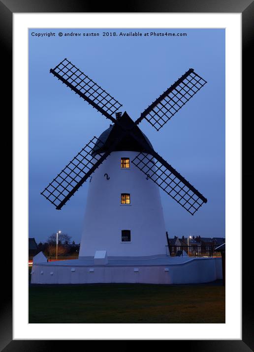 WINDY MILL Framed Mounted Print by andrew saxton