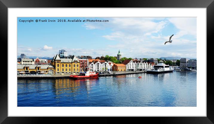 Stavanger Harbour, Norway Framed Mounted Print by Frank Irwin