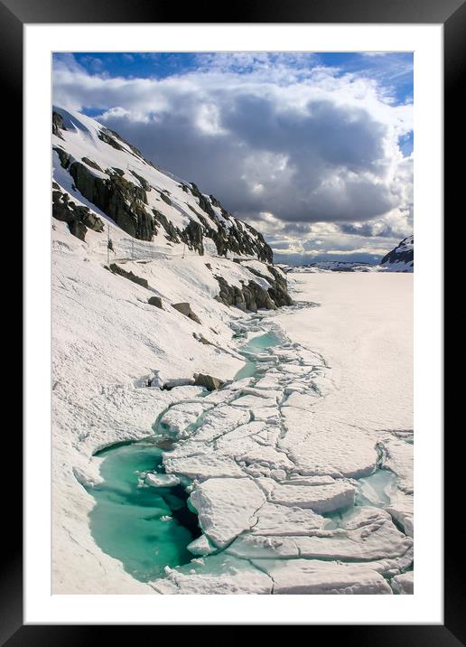 Winter in Norway Framed Mounted Print by Hamperium Photography