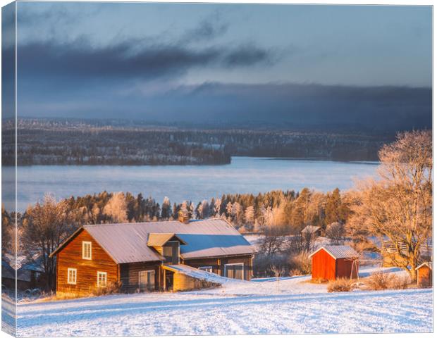 Winter in Jämtland in Swedenperium.com Canvas Print by Hamperium Photography