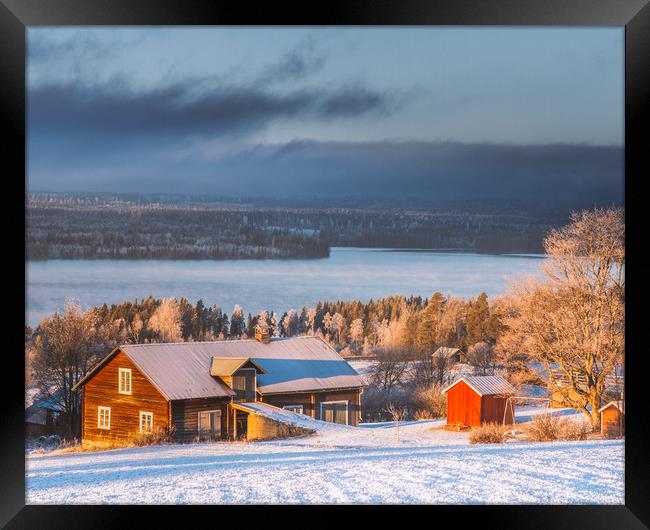 Winter in Jämtland in Swedenperium.com Framed Print by Hamperium Photography