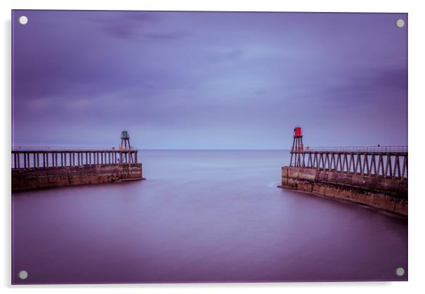 Whitby Pier  Acrylic by chris smith