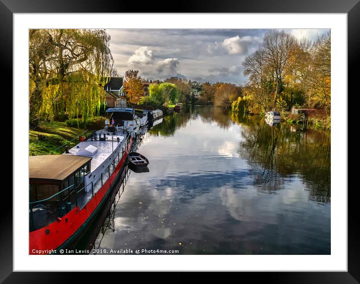 View Upriver From Whitchurch Bridge Framed Mounted Print by Ian Lewis