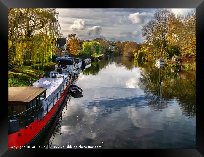View Upriver From Whitchurch Bridge Framed Print by Ian Lewis