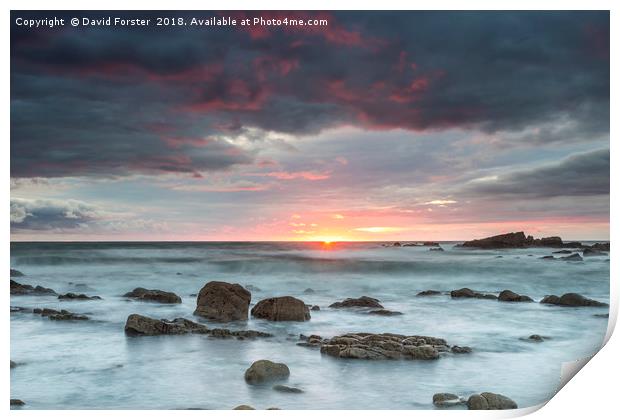 Stormy Sunset Print by David Forster