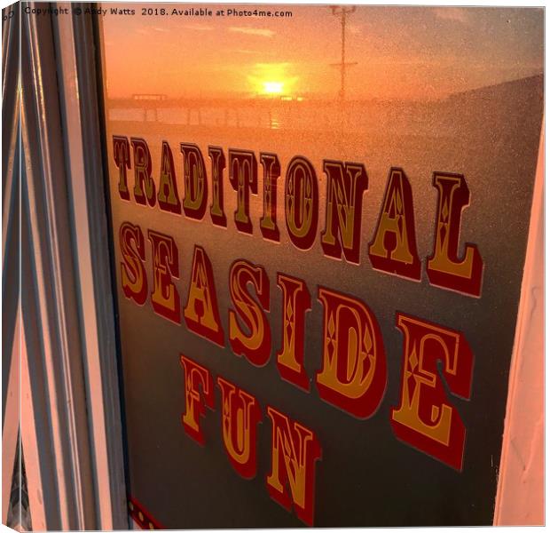 Seaside Fun Canvas Print by Andy Watts