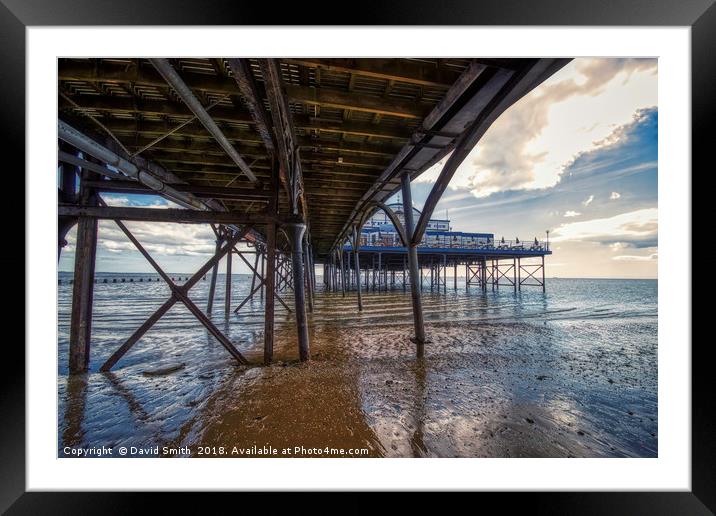 Cleethorpes Pier at low tide Framed Mounted Print by David Smith