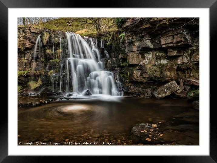 East Gill Force Framed Mounted Print by Gregg Simpson