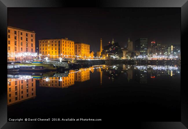 Royal Albert Dock Reflection Framed Print by David Chennell