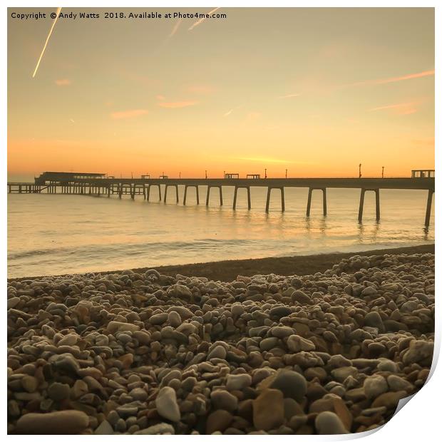 Deal Pier Sunrise Print by Andy Watts