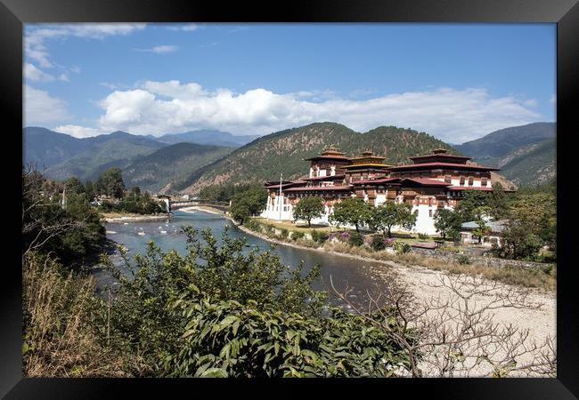 Punakha Dzong, Bhutan Framed Print by Hazel Wright