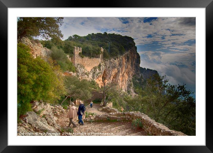 The Steps from Castell D'Alaro, Mallorca  Framed Mounted Print by Paul F Prestidge