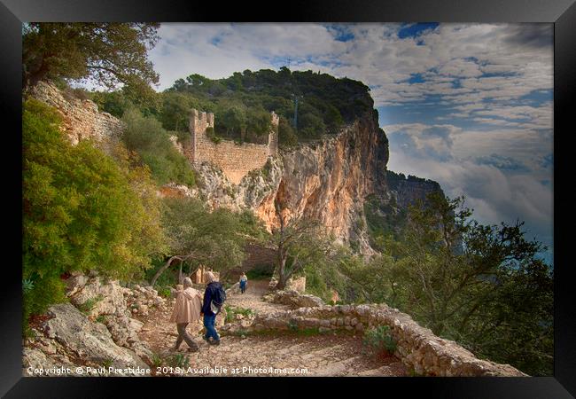 The Steps from Castell D'Alaro, Mallorca  Framed Print by Paul F Prestidge
