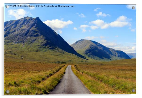 Narrow Road to Glen Etive Scotland Acrylic by Richard Long