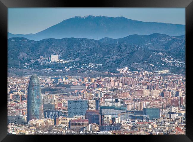 Aerial View Barcelona City, Spain Framed Print by Daniel Ferreira-Leite