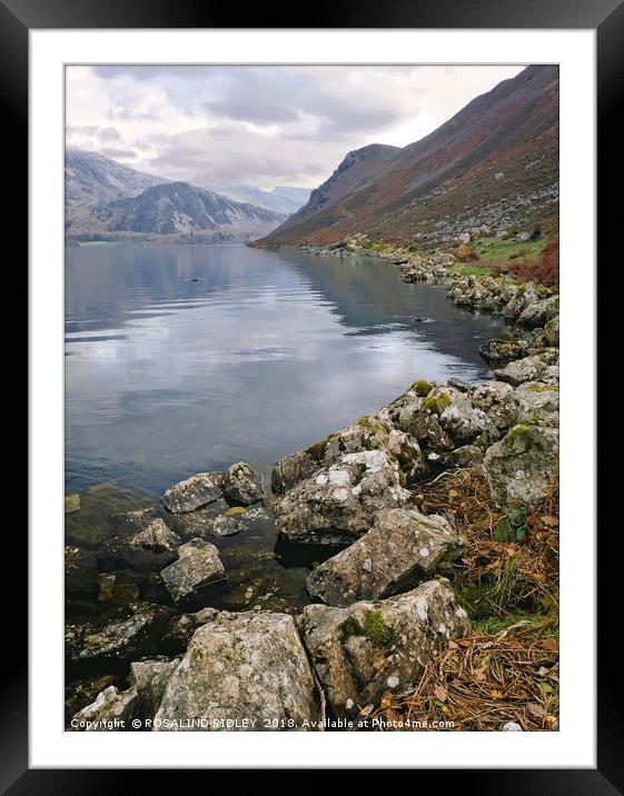 "Morning at Ennerdale Water" Framed Mounted Print by ROS RIDLEY